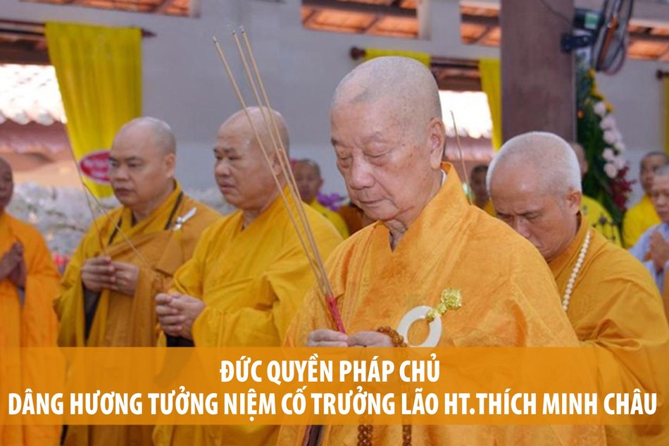 [VIDEO] Đức Quyền Pháp chủ dâng hương tưởng niệm Trưởng lão Hòa thượng Thích Minh Châu