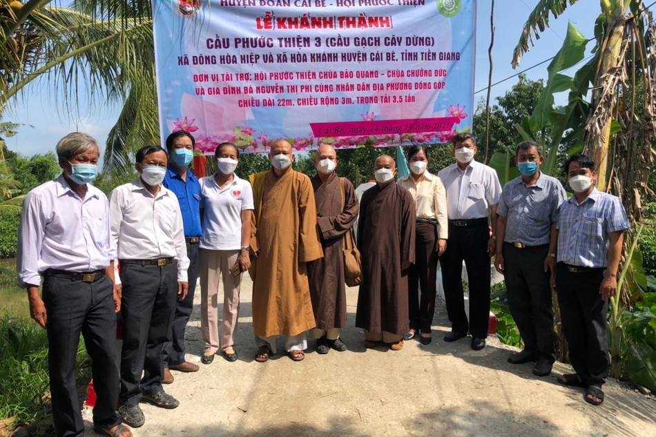 Lễ khánh thành cầu Phước Thiện 3 thuộc xã Đông Hòa Hiệp bắc ngang xã Hòa Khánh, huyện Cái Bè