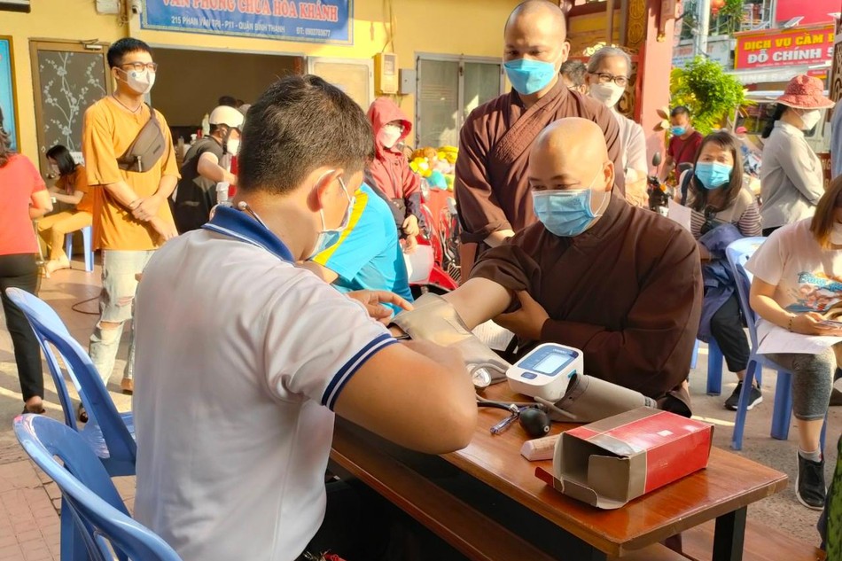 Chùa Hòa Khánh tổ chức hiến máu tình nguyện