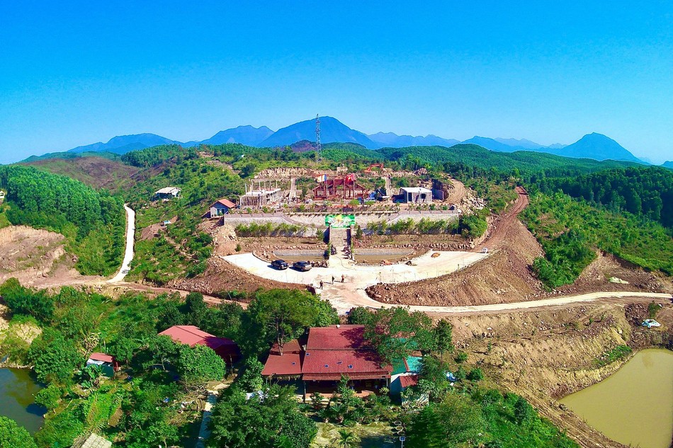 Tổng thể công trình xây dựng chùa Sâu 