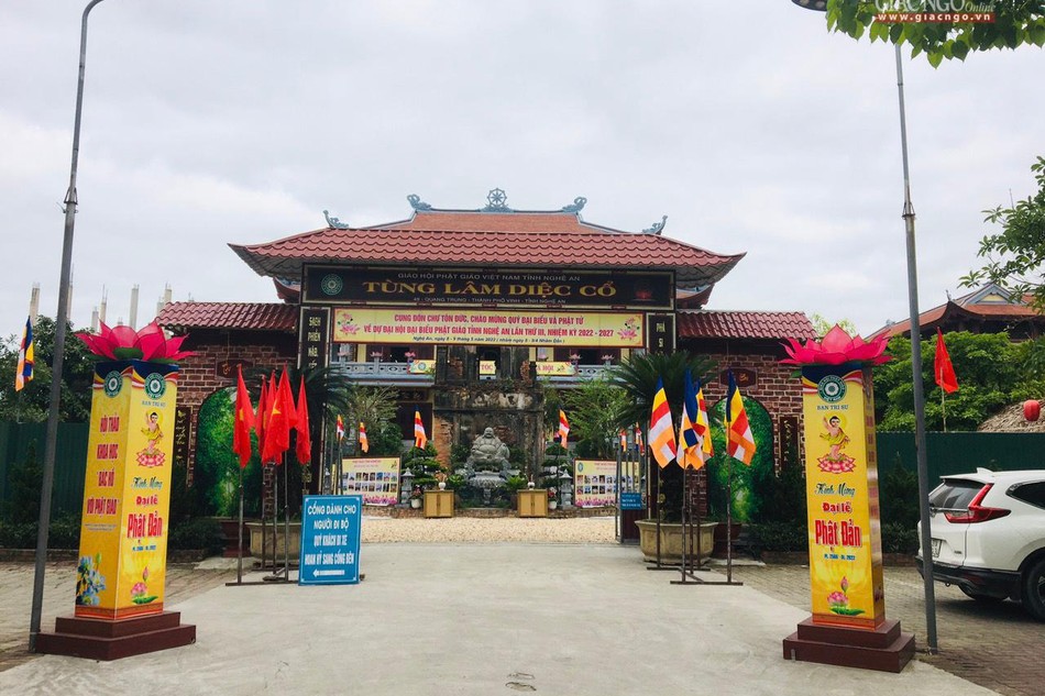 Chùa Diệc - nơi diễn ra Đại hội đại biểu Phật giáo tỉnh Nghệ An lần thứ III vào ngày 8 và 9-5