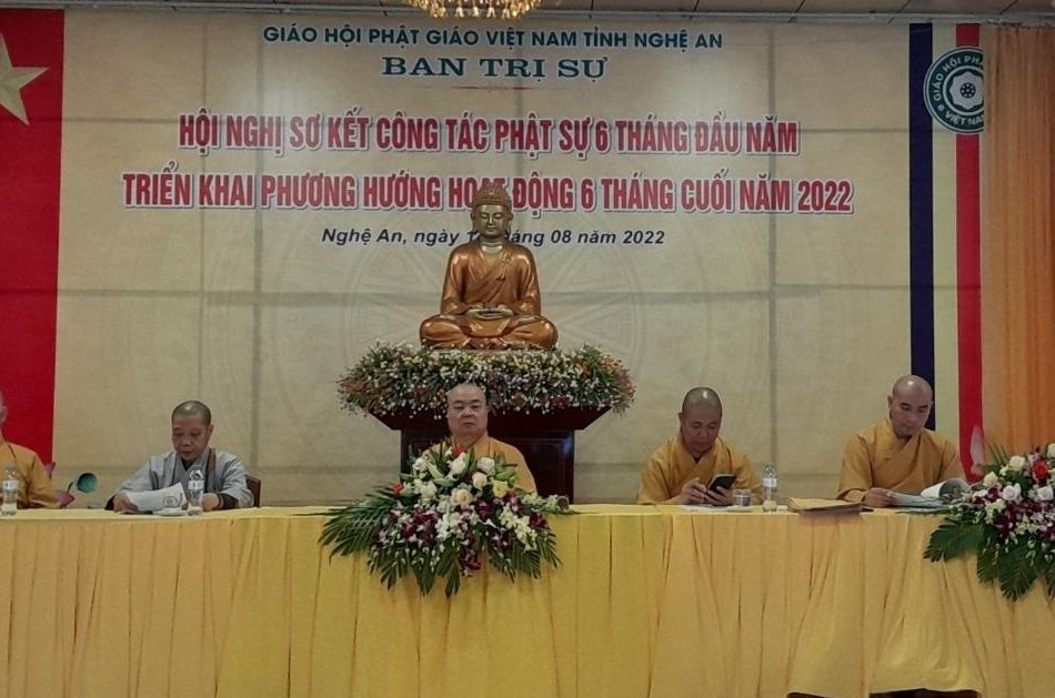 Nghệ An: Ban Trị sự GHPGVN tỉnh sơ kết công tác Phật sự 6 tháng đầu năm 2022