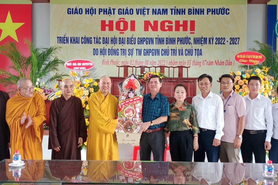 Hội nghị triển khai công tác Đại hội đại biểu Phật giáo tỉnh Bình Phước, nhiệm kỳ 2022-2027 vào ngày 2-8 vừa qua