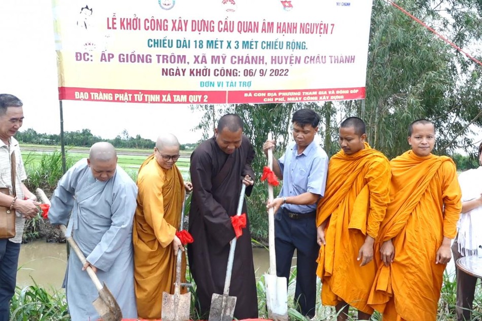 Lễ khởi công xây dựng cầu Quan Âm hạnh nguyện 7 tại Trà Vinh