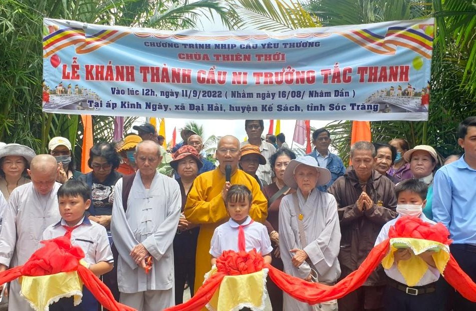 Chùa Linh Phước khánh thành cầu nông thôn tại huyện Kế Sách, Sóc Trăng