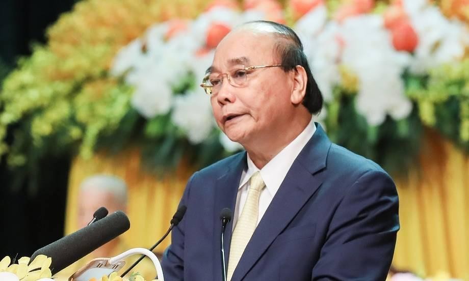 Chủ tịch nước Nguyễn Xuân Phúc phát biểu tại lễ khai mạc Đại hội đại biểu Phật giáo toàn quốc lần thứ IX