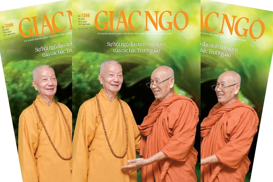 Báo Giác Ngộ số 1208: Sự hội ngộ đạo tình xúc động của các bậc Trưởng lão