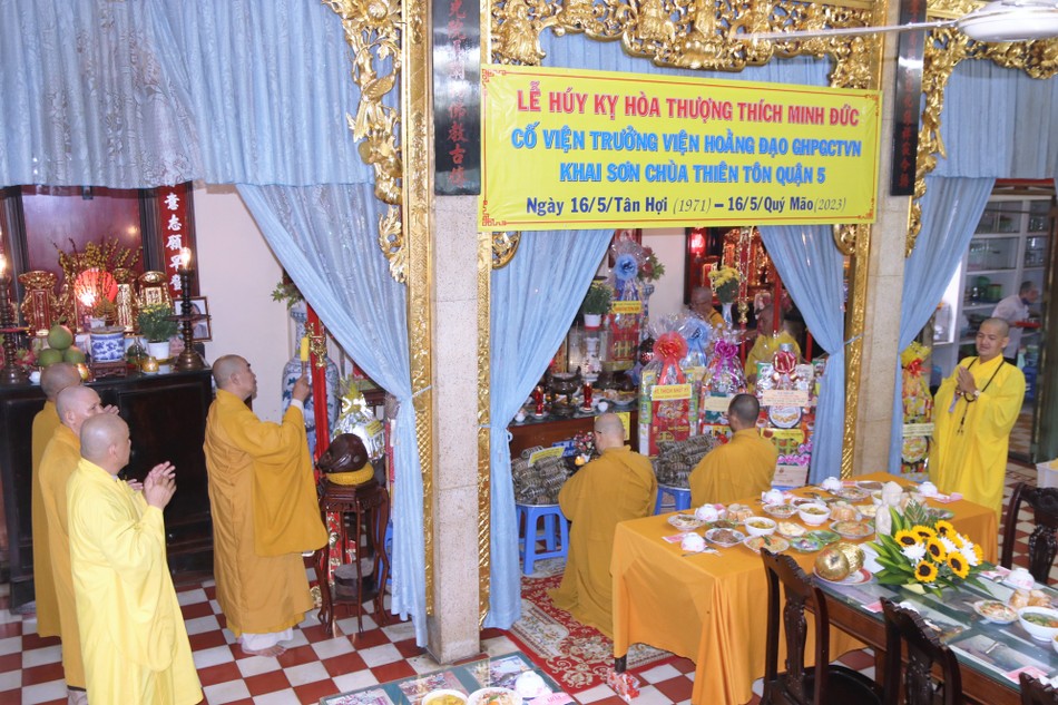 Lễ húy kỵ lần thứ 52 cố Hòa thượng Thích Minh Đức tại chùa Thiên Tôn 