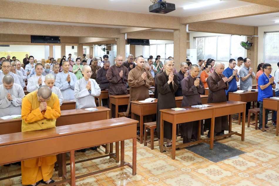 Có 116 học viên theo học Lớp Cổ ngữ Tây Tạng do Học viện Phật giáo VN tại TP.HCM mở khóa đầu tiên - Ảnh: Nguyên Tài/BGN