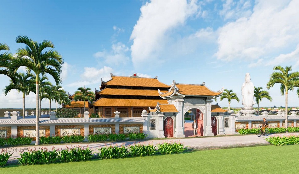 Phối cảnh chùa Hải Thái 