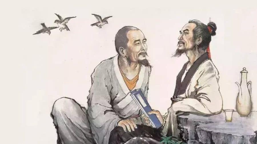 Tô Đông Pha và Thiền sư Phật Ấn - Tranh Phật giáo Trung Quốc