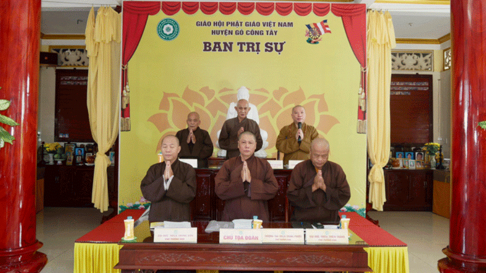 Tiền Giang: Ban Trị sự Phật giáo huyện Gò Công Tây triển khai Phật sự