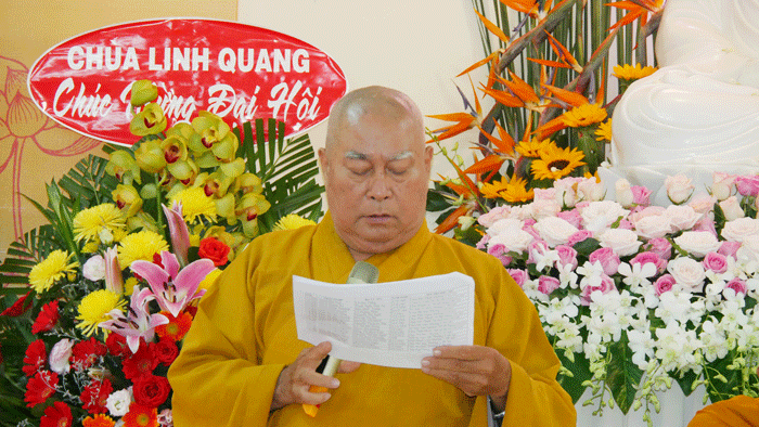 Hòa thượng Thích Huệ Minh phát biểu chỉ đạo Hòa thượng Thích Huệ Minh phát biểu chỉ đạo