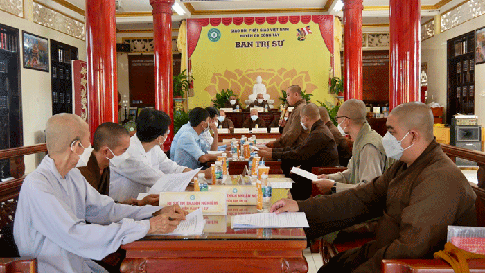 Ban Trị sự GHPGVN huyện Gò Công Tây họp triển khai Phật sự Ban Trị sự GHPGVN huyện Gò Công Tây họp triển khai Phật sự