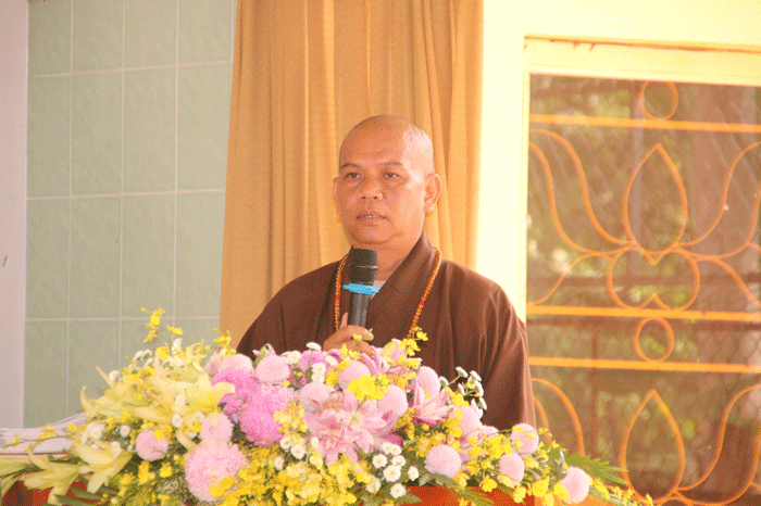 Thượng tọa Thích Trung Chánh phát biểu khai mạc Thượng tọa Thích Trung Chánh phát biểu khai mạc