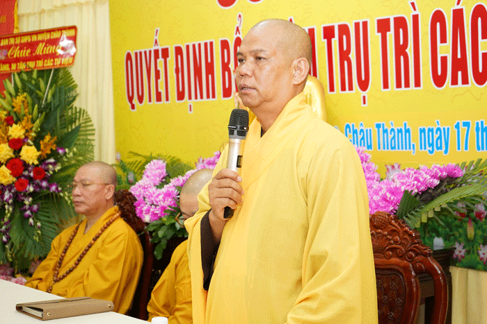Thượng tọa Thích Trung Chánh phát biểu khai mạc Thượng tọa Thích Trung Chánh phát biểu khai mạc