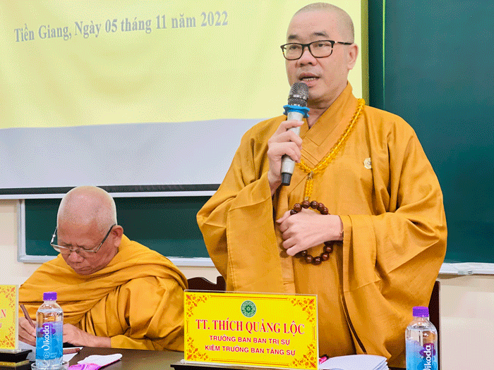 Thượng tọa Thích Quảng Lộc, Trưởng ban Trị sự tỉnh Tiền Giang