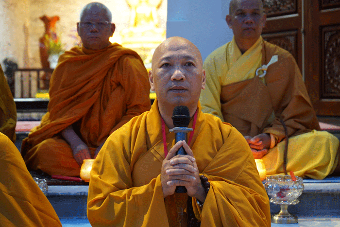 Thượng tọa Thích Giác Nguyên phát biểu khai mạc