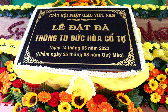 Đặt đá xây dựng ngôi Tam bảo chùa Đức Hòa