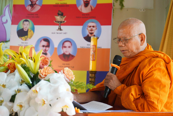 Hòa thượng Thích Giác Nhân phát biểu khai mạc
