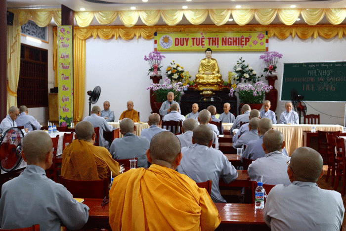 Chư Ni họp chuẩn bị công tác tổ chức Đại giới đàn