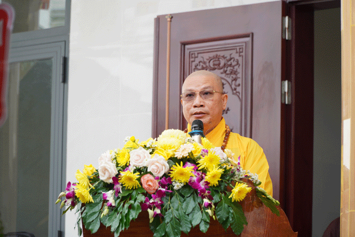 Thượng tọa Thích Nhuận Đức phát biểu khai mạc