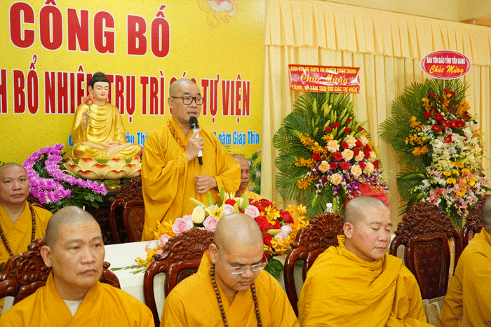 Thượng tọa Thích Quảng Lộc phát biểu chỉ đạo