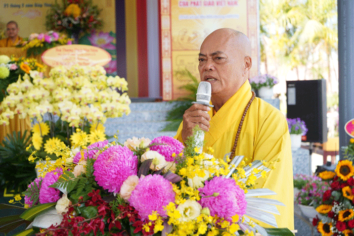 Hòa thượng Thích Bửu Hòa phát biểu khai mạc