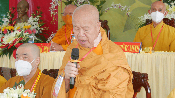 Hòa thượng Thích Giác Tây phát biểu khai mạc