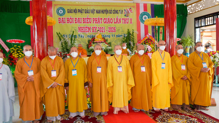 Tân Ban Trị sự huyện Gò Công Tây nhiệm kỳ 2021-2026 ra mắt đại hội