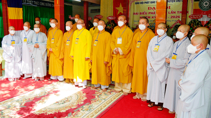 Tân Ban Trị sự Phật giáo huyện Chợ gạo nhiệm kỳ 2021-2026 ra mắt đại hội