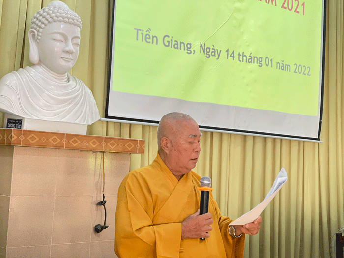 Hòa thượng Thích Huệ Minh phát biểu Hòa thượng Thích Huệ Minh phát biểu