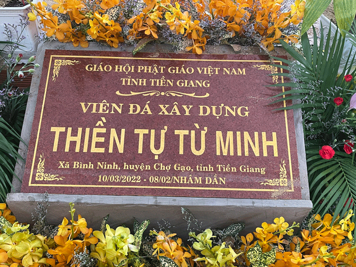 Tiền Giang: Lễ đặt đá xây dựng chánh điện thiền tự Từ Minh