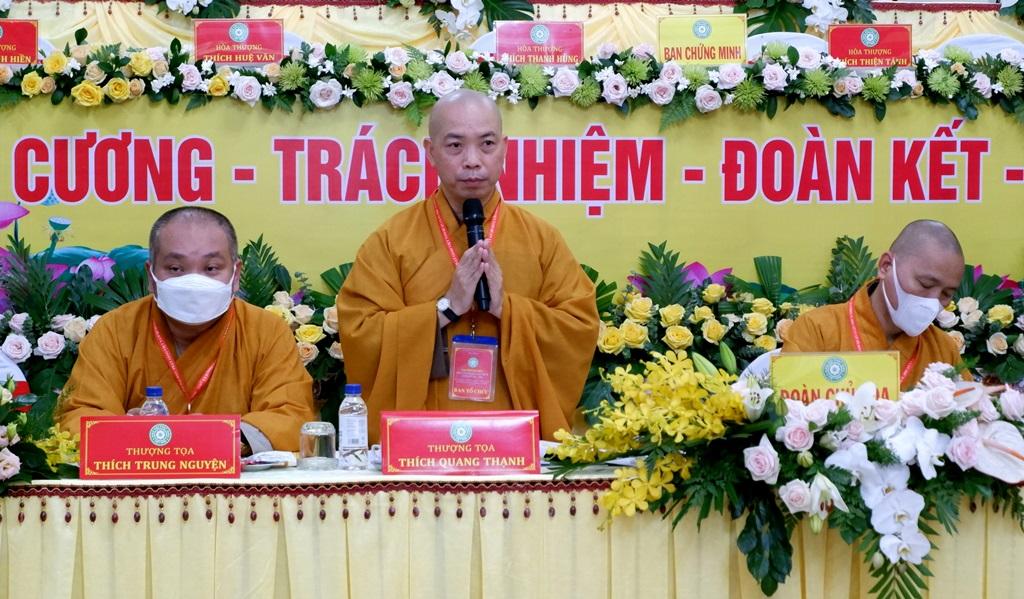 Thượng toạ Thích Quang Thạnh thay mặt Ban Thường trực Ban Trị sự GHPGVN TP.HCM tham dự và phát biểu trong phiên trù bị Thượng toạ Thích Quang Thạnh thay mặt Ban Thường trực Ban Trị sự GHPGVN TP.HCM tham dự và phát biểu trong phiên trù bị