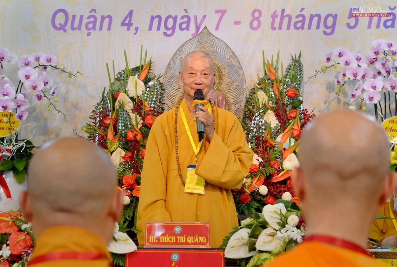Trưởng lão Hòa thượng Thích Trí Quảng ban lời đạo từ, sách tấn tân Ban Trị sự nhiệm kỳ mới Trưởng lão Hòa thượng Thích Trí Quảng ban lời đạo từ, sách tấn tân Ban Trị sự nhiệm kỳ mới