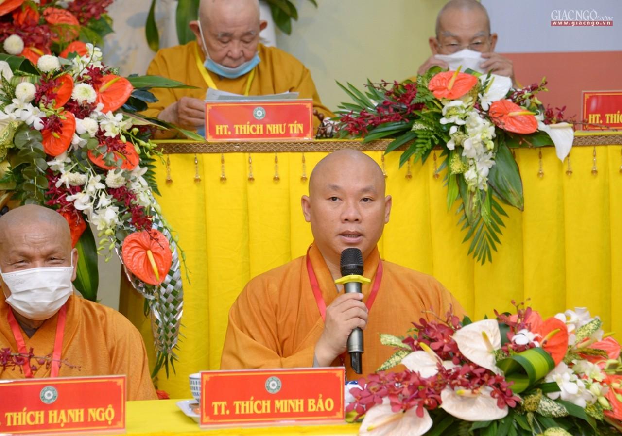 Thượng tọa Thích Minh Bảo, tân Trưởng ban Trị sự kiêm Trưởng ban Tăng sự GHPGVN quận 4, nhiệm kỳ 2021-2026 Thượng tọa Thích Minh Bảo, tân Trưởng ban Trị sự kiêm Trưởng ban Tăng sự GHPGVN quận 4, nhiệm kỳ 2021-2026