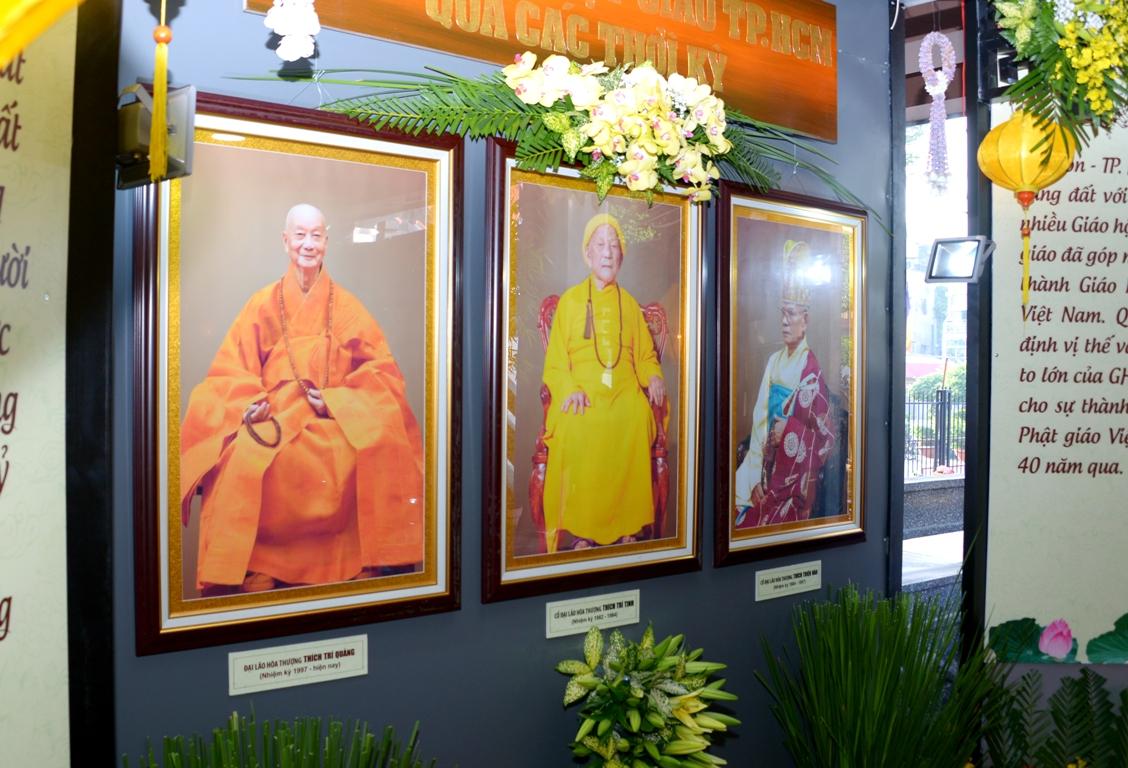 Chân dung các bậc Trưởng lão tiền nhiệm và đương nhiệm lãnh đạo Phật giáo TP.HCM