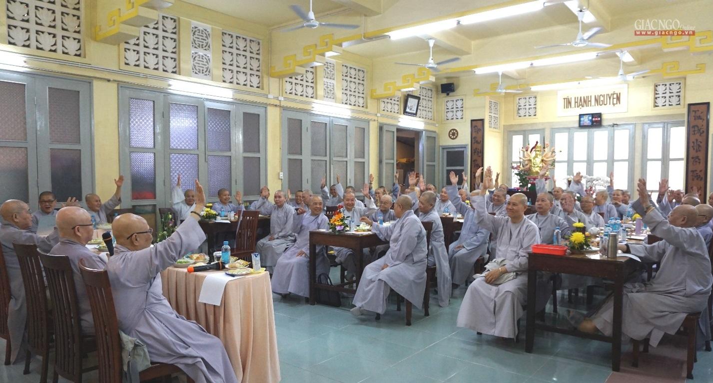 Chư Ni thống nhất xin phép Ban Thường trực Ban Trị sự TP.HCM tổ chức tại chùa Thanh Tâm
