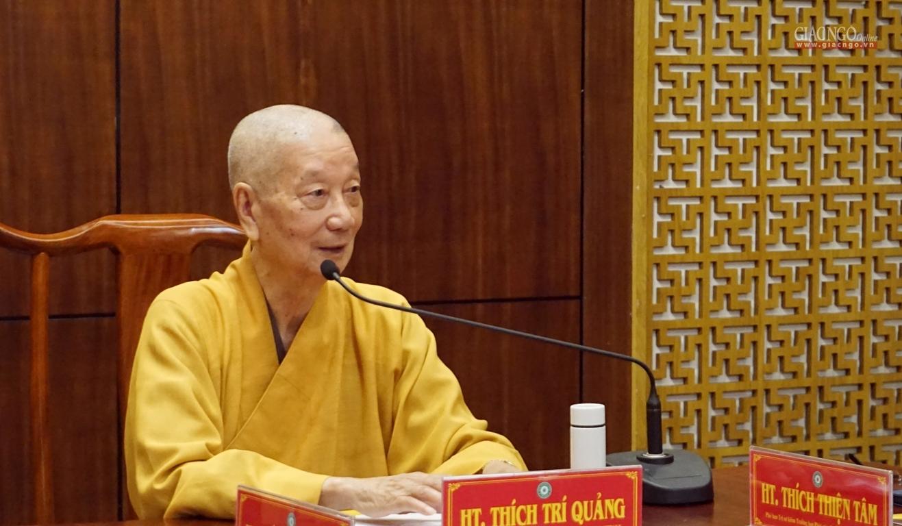 Trưởng lão Hòa thượng Thích Trí Quảng chủ trì buổi họp Ban Thường trực Trưởng lão Hòa thượng Thích Trí Quảng chủ trì buổi họp Ban Thường trực