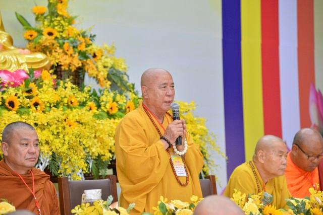 Hòa thượng Thích Quảng Hiển ban đạo từ tại đại hội Hòa thượng Thích Quảng Hiển ban đạo từ tại đại hội