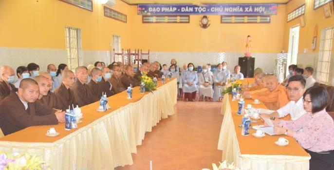 Đoàn làm việc tại Ban Trị sự Phật giáo tỉnh Tây Ninh