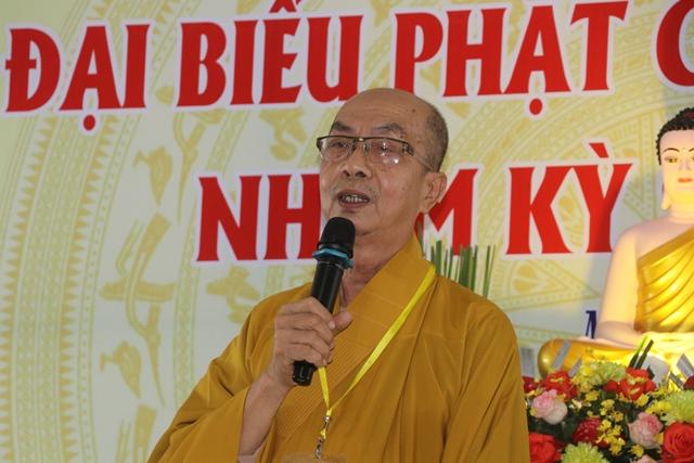 Hòa thượng Thích Nhựt Tấn ban đạo từ tại đại hội