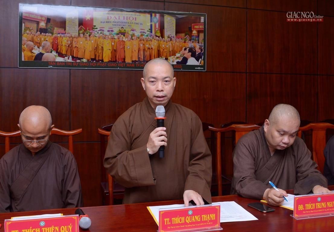 Thượng tọa Thích Quang Thạnh trình kế hoạch tổ chức An cư kiết hạ Thượng tọa Thích Quang Thạnh trình kế hoạch tổ chức An cư kiết hạ