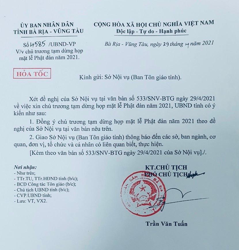 Văn bản trên do ông Trần Văn Tuấn ký Văn bản trên do ông Trần Văn Tuấn ký