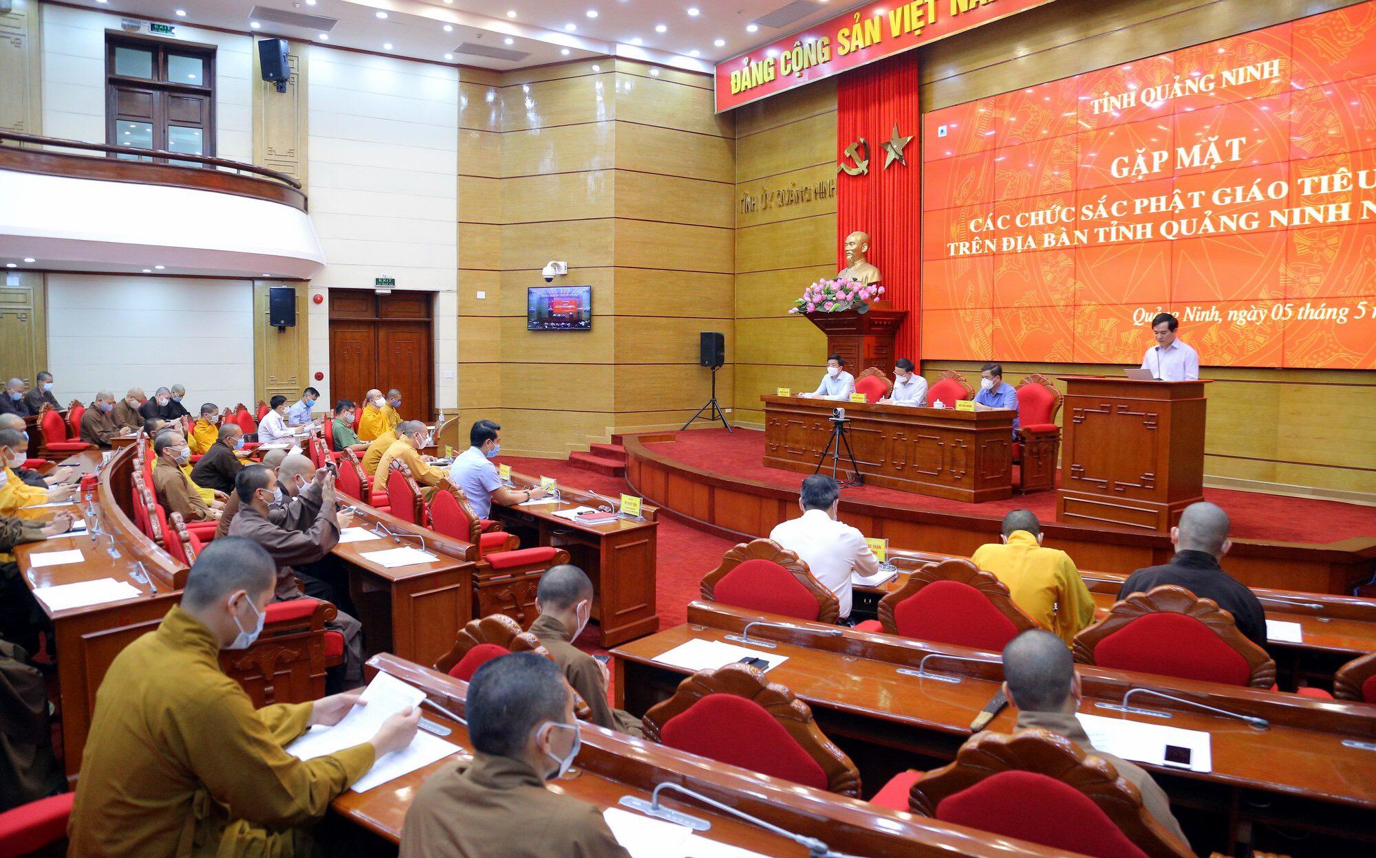 Lần đầu tiên Tỉnh ủy Quảng Ninh tổ chức gặp mặt 60 chức sắc Phật giáo