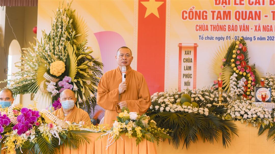 Thượng tọa Thích Tâm Đức phát biểu tại buổi lễ Thượng tọa Thích Tâm Đức phát biểu tại buổi lễ