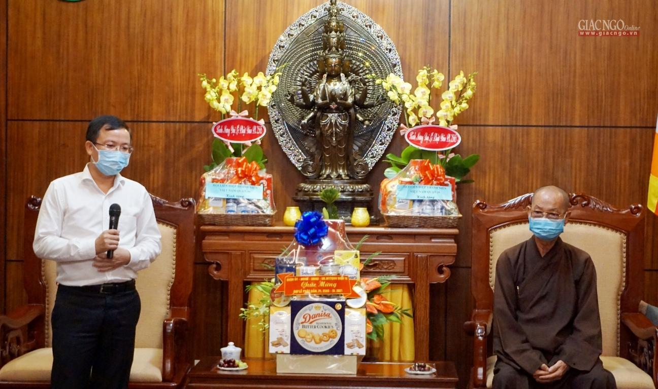 Ông Đặng Quốc Toàn chúc mừng Phật đản đến chư tôn đức Tăng Ni, Phật tử Giáo hội TP.HCM Ông Đặng Quốc Toàn chúc mừng Phật đản đến chư tôn đức Tăng Ni, Phật tử Giáo hội TP.HCM