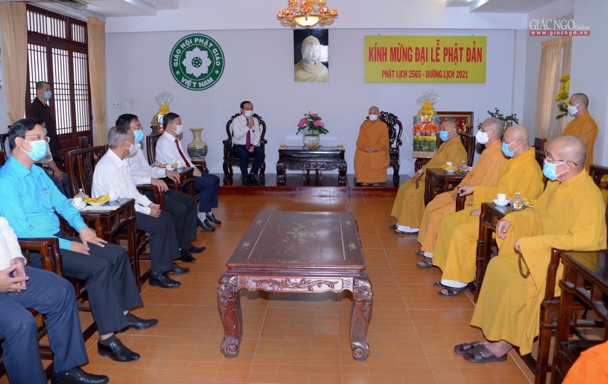 Quang cảnh buổi thăm, chúc mừng Phật đản tại Văn phòng II Trung ương Giáo hội Quang cảnh buổi thăm, chúc mừng Phật đản tại Văn phòng II Trung ương Giáo hội