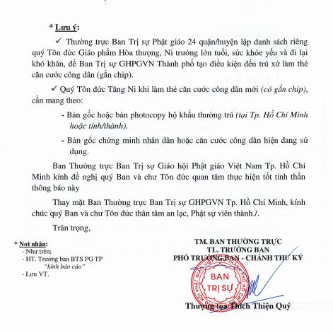 Thông báo do Ban Thường trực Ban Trị sự GHPGVN TP.HCM phổ biến ngày 28-5-2021 Thông báo do Ban Thường trực Ban Trị sự GHPGVN TP.HCM phổ biến ngày 28-5-2021