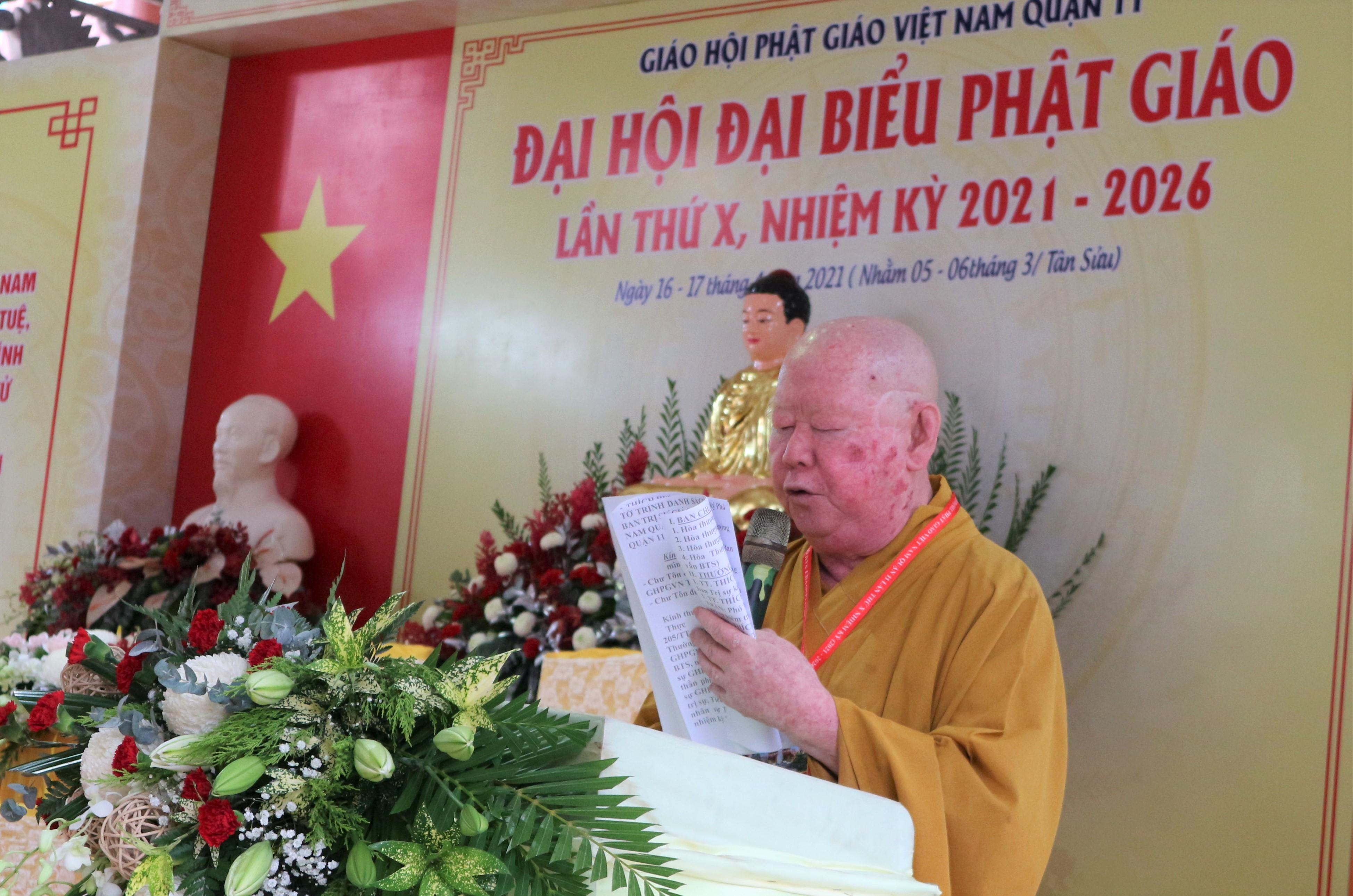 Thượng tọa Thích Duy Trấn trình danh sách nhân sự dự kiến nhiệm kỳ 2021-2026